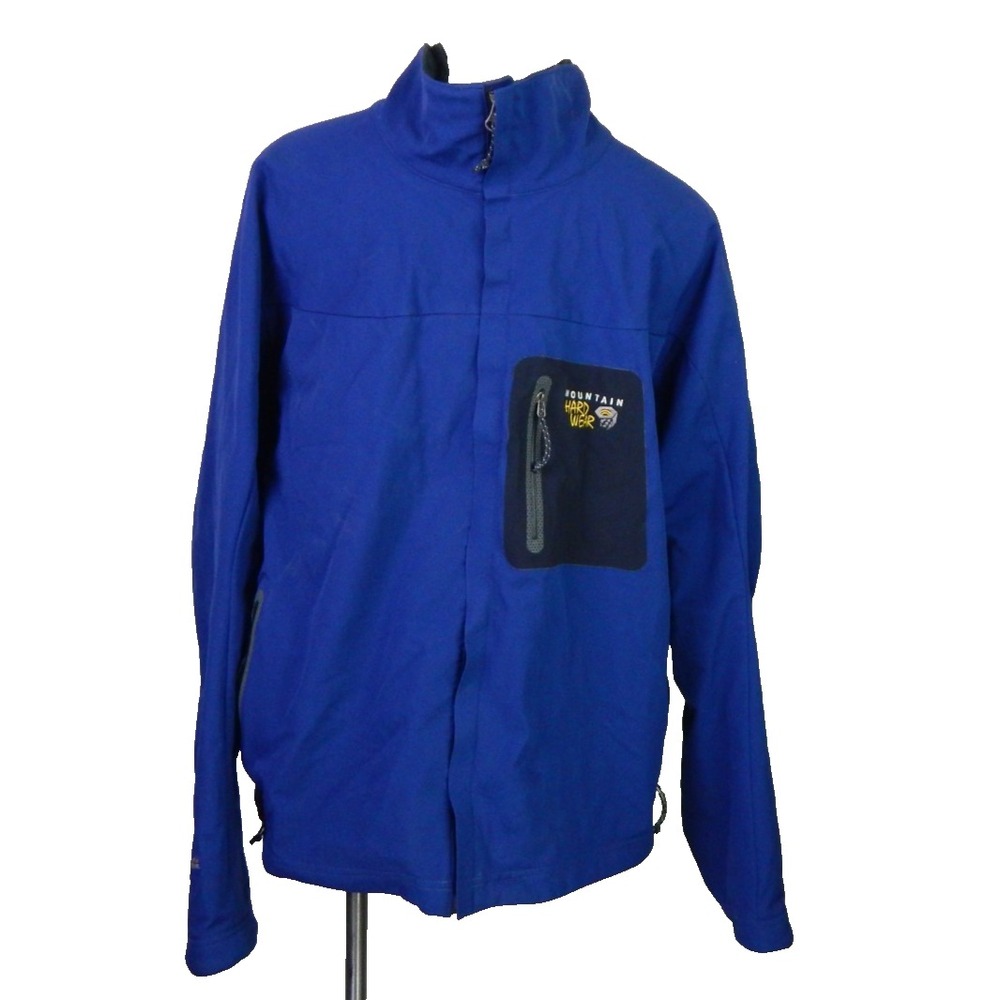 Mountain Hardwear Men's XL Jacket Conduit Softshell Full Zip Blue Fleece Lined
